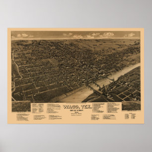 Pôster 1886 opiniões panorâmicos de olho de pássaros d