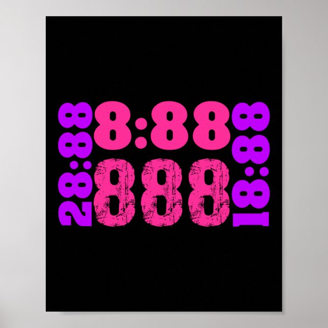 Poster 1888.888 Números de anjo 888 (Frente)