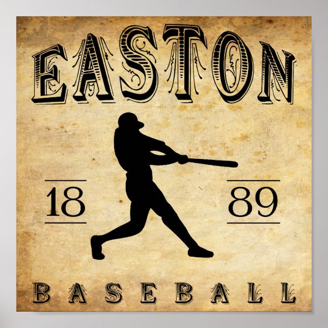 Poster 1889 Beisebol Easton Nova Jersey (Frente)