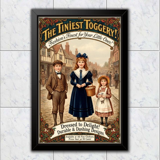 Poster 1890 Vintage Tiniest Toggery Clothes Advertising (Criador carregado)