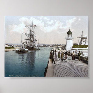 Pôster 1890's de Inglaterra Littlehampton do vintage