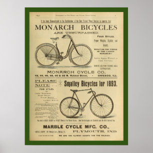 Poster 1893 da arte do anúncio da bicicleta do