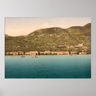 Poster 1895 Grand Hotel, Gardone, Lake Garda, Itália
