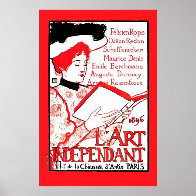 Pôster 1896 Art Independent French literary cobrir Paris (Frente)