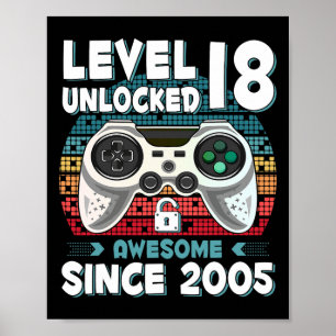 Poster 18 anos Bday Son Boy Gamer 18 anos