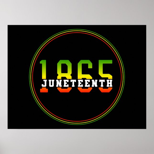 Poster 18 de junho de 1865 Celebrando a Liberdade Negra (Frente)