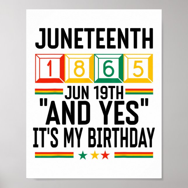 Poster 18 de junho de 1865 História Negra Mês e Sim É M (Frente)