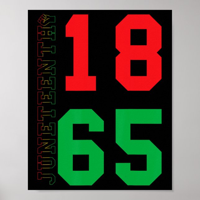 Poster 18 de junho de 1865 Orgulhoso Afro-Americano (Frente)