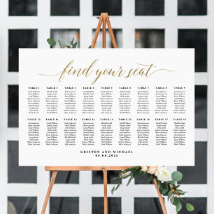 Poster 18 Mesa Classy Encontre seu gráfico de assentos