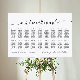 Poster 18 Mesa Elegante Nosso Gráfico de Assentos de Pess