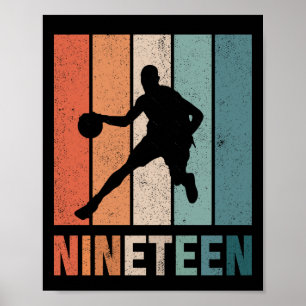 Poster 19º Aniversário do Basquete Retroativo Com 19 Anos