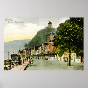 Poster 1900 Cochem Mosel Moselle Alemanha