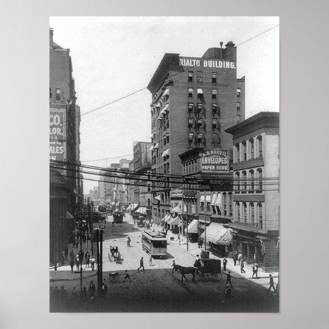 Poster 1903 4ª Rua Rua Louis Missouri (Frente)