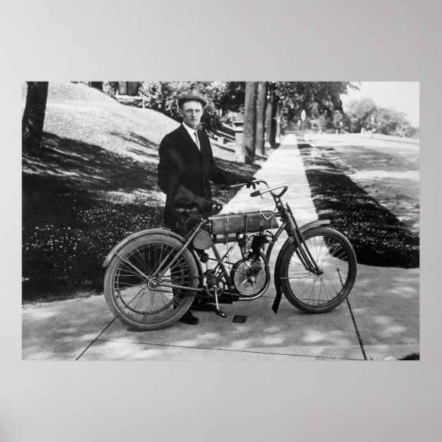 Pôster 1908 Cofundador Walter Davidson (Frente)