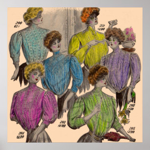 Poster 1908 Gimbels damas blusas blusas no. 2