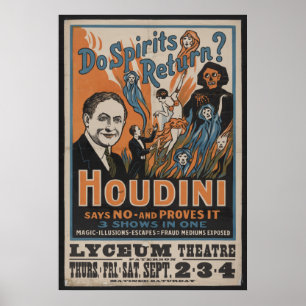Poster 1909 de Houdini