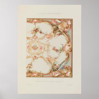 Poster 1910 Desaint Plafond de Sala de Jantar Rocaille Ar