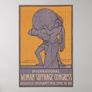 Poster 1913 do congresso do sufrágio das mulheres