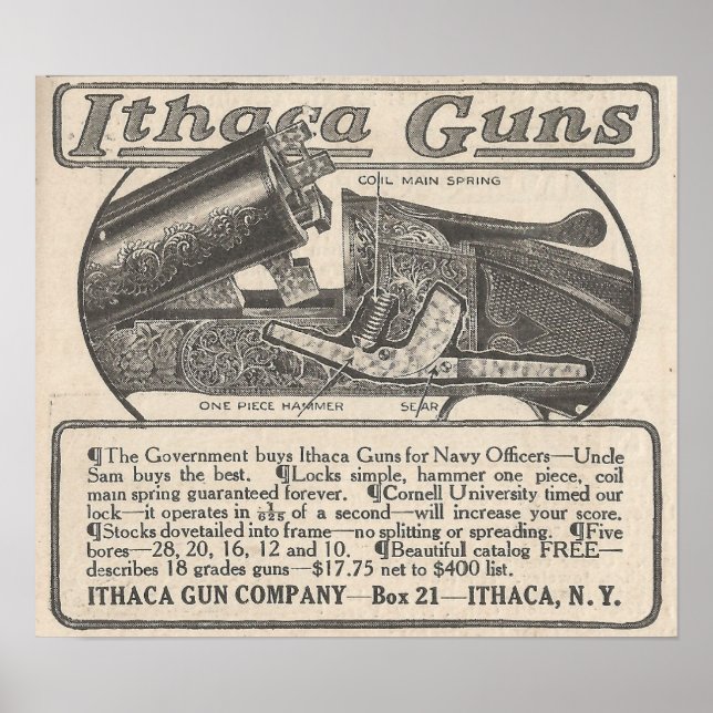 Poster 1913 Ithaca Guns Advertisement (Frente)