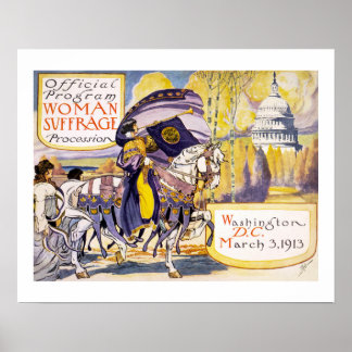 Pôster 1913 Marcha dos Direitos das Mulheres Washington D