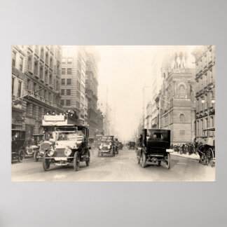 Pôster 1913 Quinta Avenida Nova Iorque, fotografia antiga