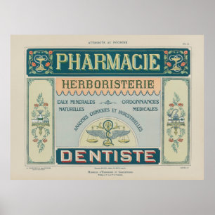 Poster 1914 Charayron Pochoir Arte Ornamento Pl14