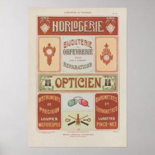 Poster 1914 Charayron Pochoir Arte Ornamento Pl15