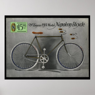 Poster 1914 da arte do anúncio da bicicleta de
