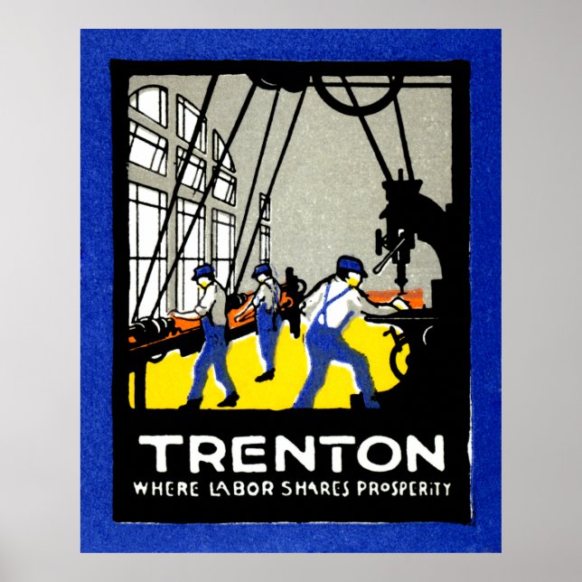 Pôster 1915 Antigo Trenton Nova Jersey (Frente)