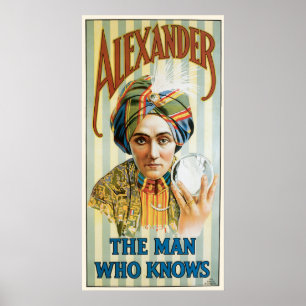 Poster 1915 do mágico de Alexander do vintage