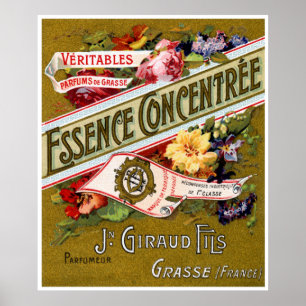 Pôster 1915 Essence Concentree perfume francês
