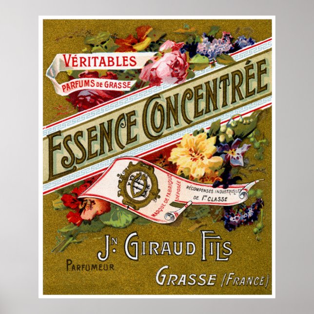 Pôster 1915 Essence Concentree perfume francês (Frente)