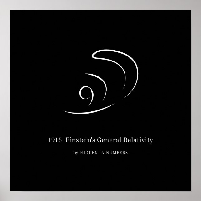 Poster 1915 Relatividade Geral de Einstein  (Frente)