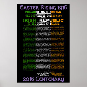 Poster 1916 do centenário da ascensão da páscoa