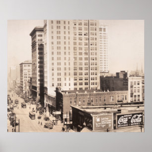 Pôster 1916 Skyline of Birmingham, AL Vintage Photograph