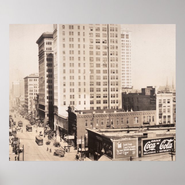 Pôster 1916 Skyline of Birmingham, AL Vintage Photograph (Frente)