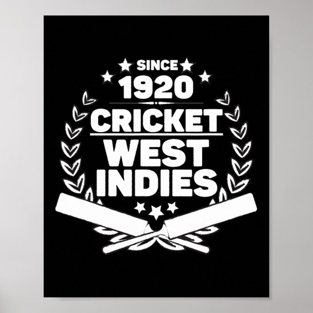 Poster 1920 Cricket West Indies Cricket Player  (Frente)