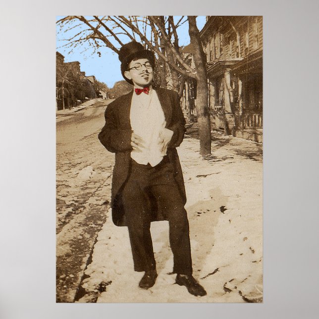 Pôster 1920 de foto vernacular jovem (Frente)