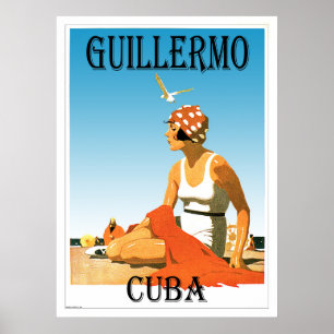 Pôster 1920 do vintage de Guillermo Cuba