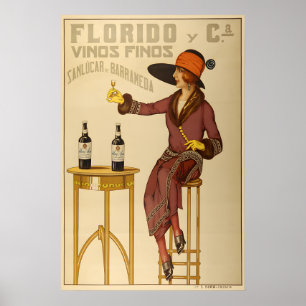 Poster 1920 Florido Vinos Finos - Vinho Espanhol Vintage