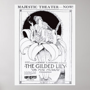 Poster 1921 do anúncio do filme do vintage de Mae