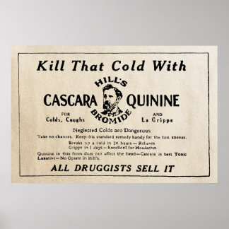 Poster 1921 Vintage Quinine Ad
