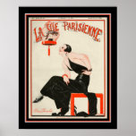 Poster 1922 Art Deco La Vie Parisienne<br><div class="desc">cobrir de Arte Deco de 1922 para La Vie Parisienne. 16x20 mostrado aqui. Disponível em outros tamanhos.</div>