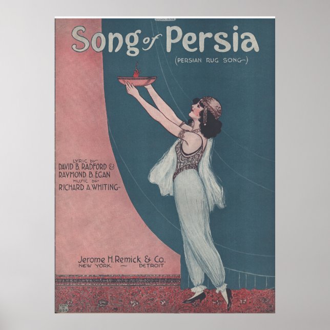 Poster 1922 Canção da Pérsia (Frente)