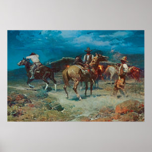 Poster 1922 velho do impressão da arte de Pony