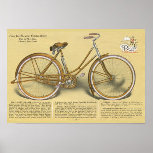Poster 1923 da arte do anúncio da bicicleta da
