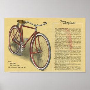 Poster 1923 da arte do anúncio da bicicleta do