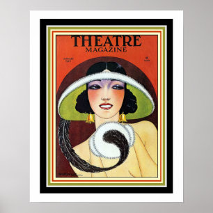 Poster 1924 cobrir 16 x 20 do art deco do compartimento