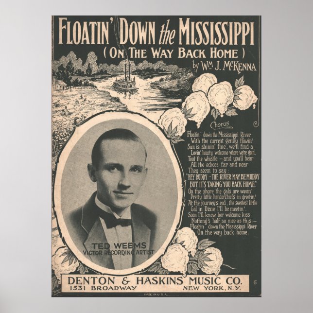 Poster 1924 Inundando no Mississippi (Frente)