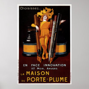 Pôster 1924 Jean D'ylen-la Maison Du Porte-plume
